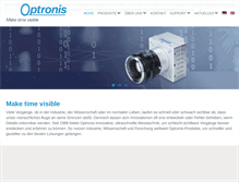 Tablet Screenshot of optronis.com